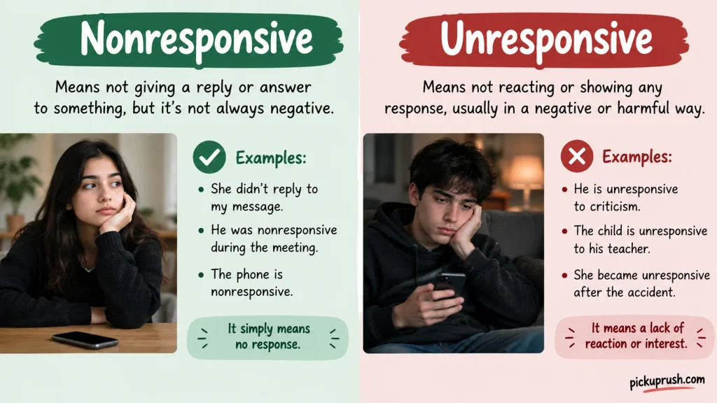 Nonresponsive vs Unresponsive