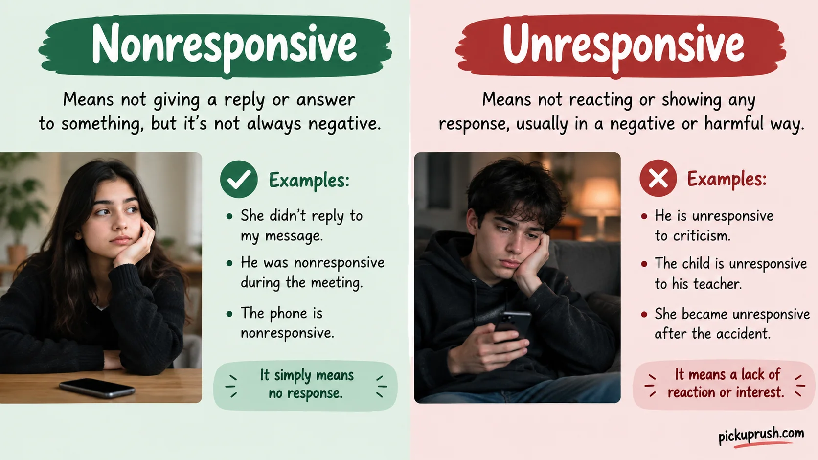 Nonresponsive vs Unresponsive