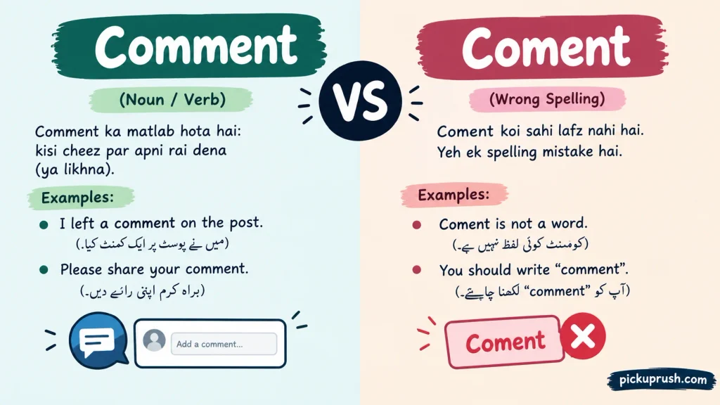 Comment vs Coment
