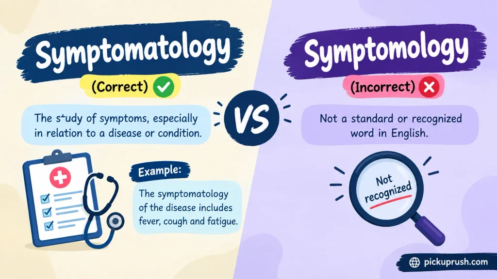Symptomatology vs Symptomology