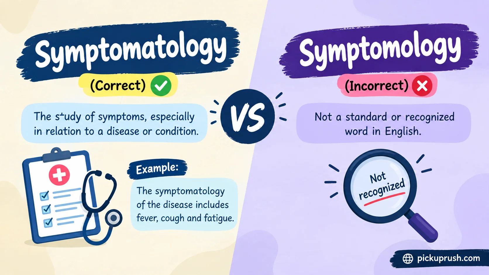 Symptomatology vs Symptomology