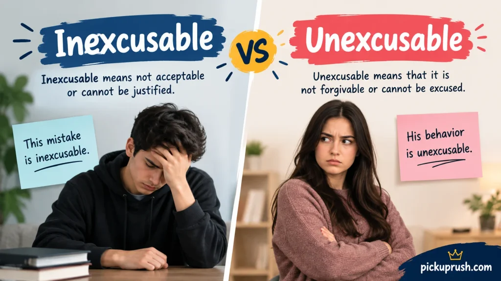 Inexcusable vs. Unexcusable