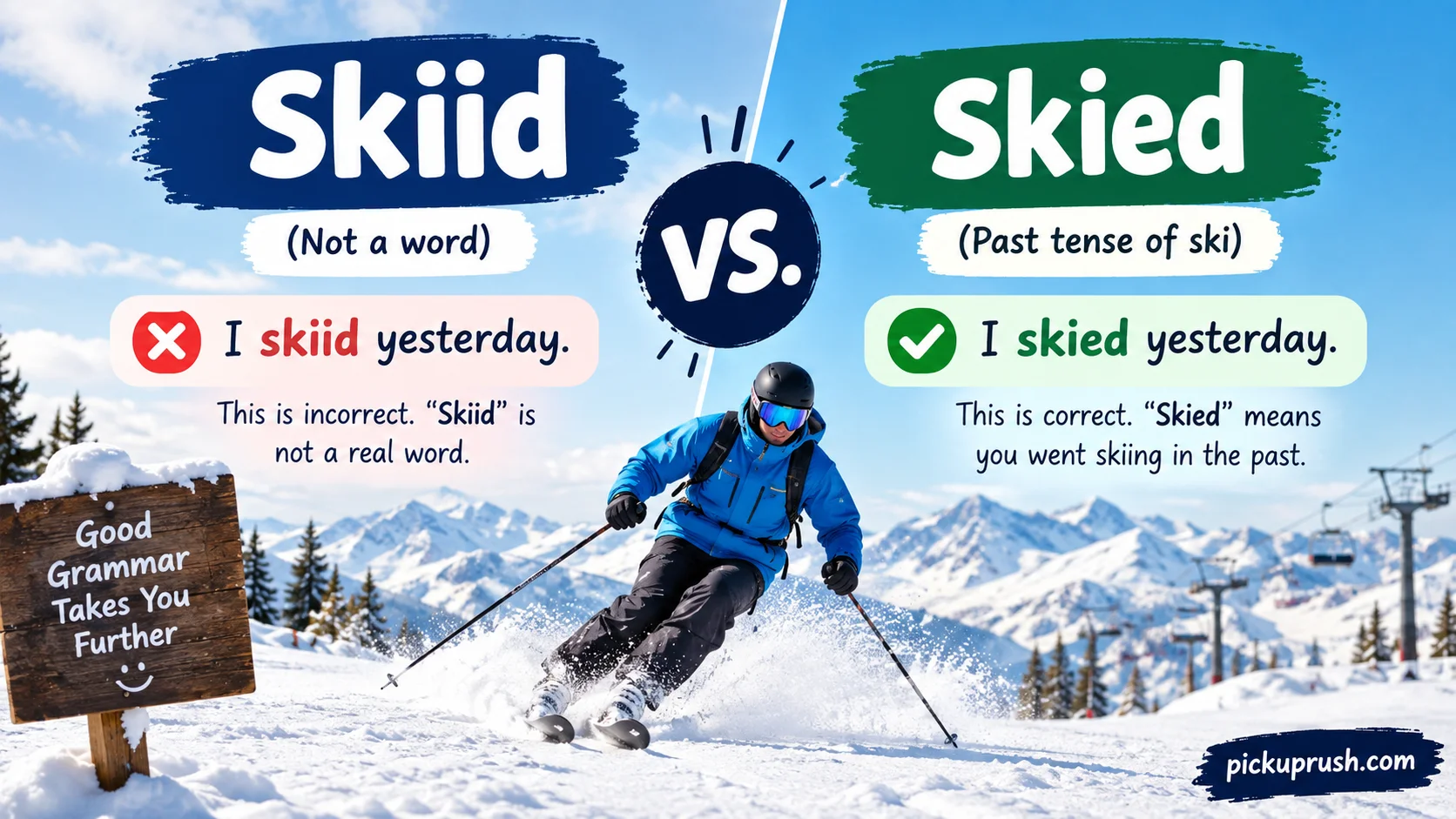 Skiid vs. Skied