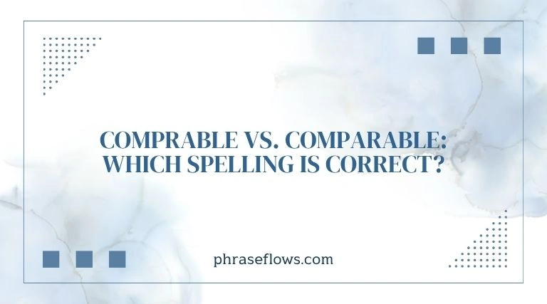 Comprable vs. Comparable