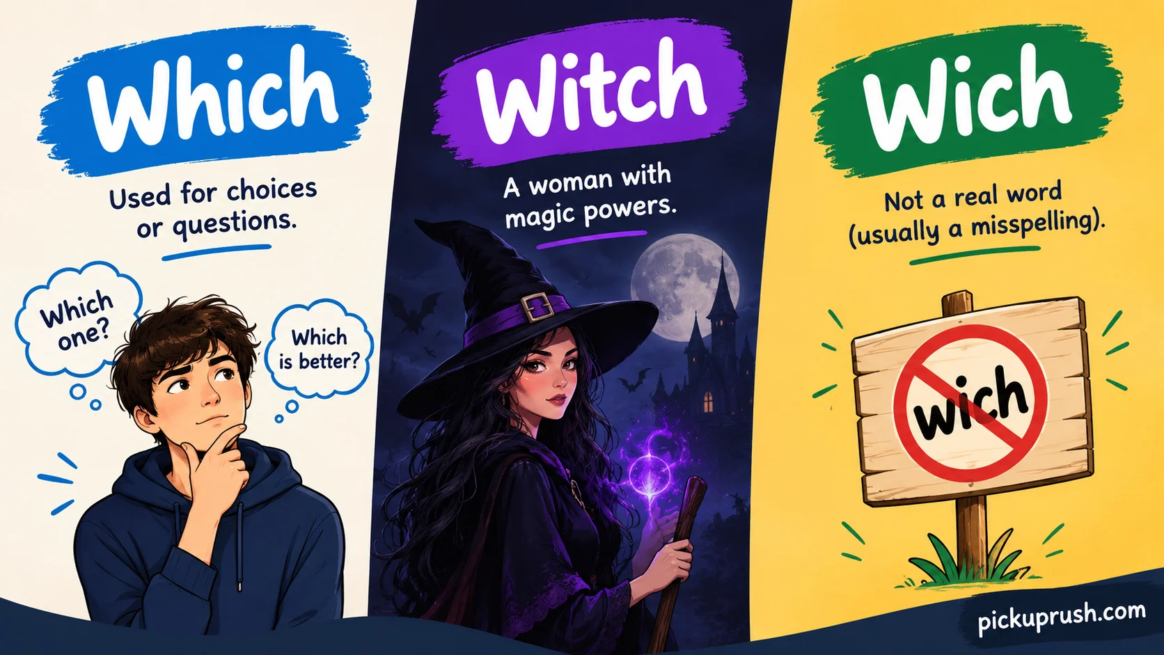 Which vs. Witch vs. Wich