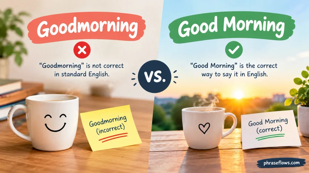 Goodmorning vs. Good Morning