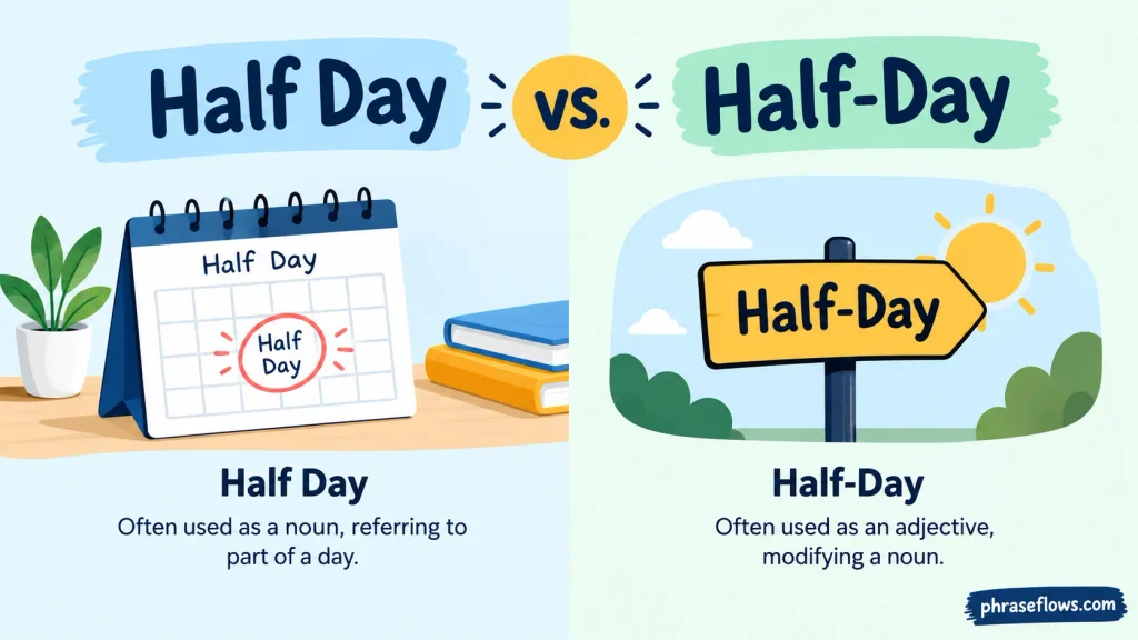 Half Day vs. Half-Day