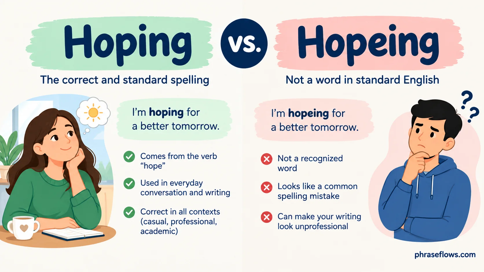 Hoping vs. Hopeing