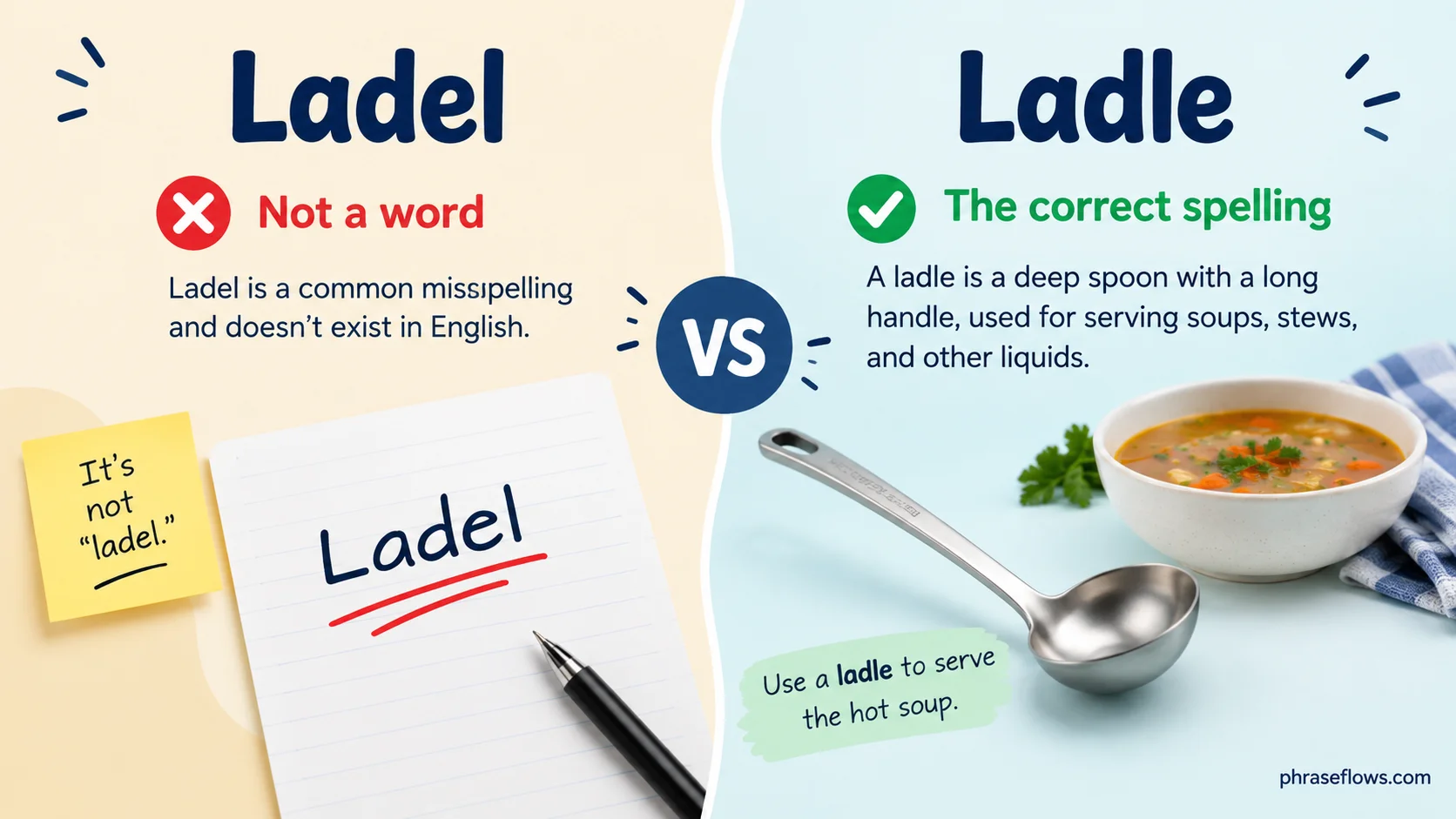 Ladel vs. Ladle