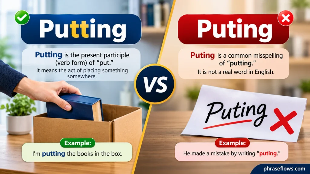 Putting vs. Puting