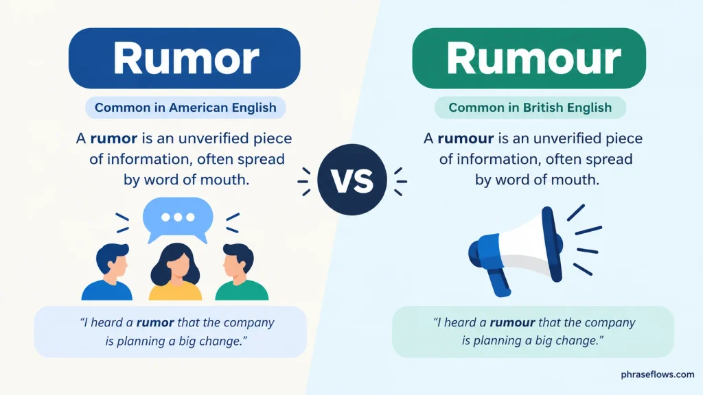Rumor vs. Rumour