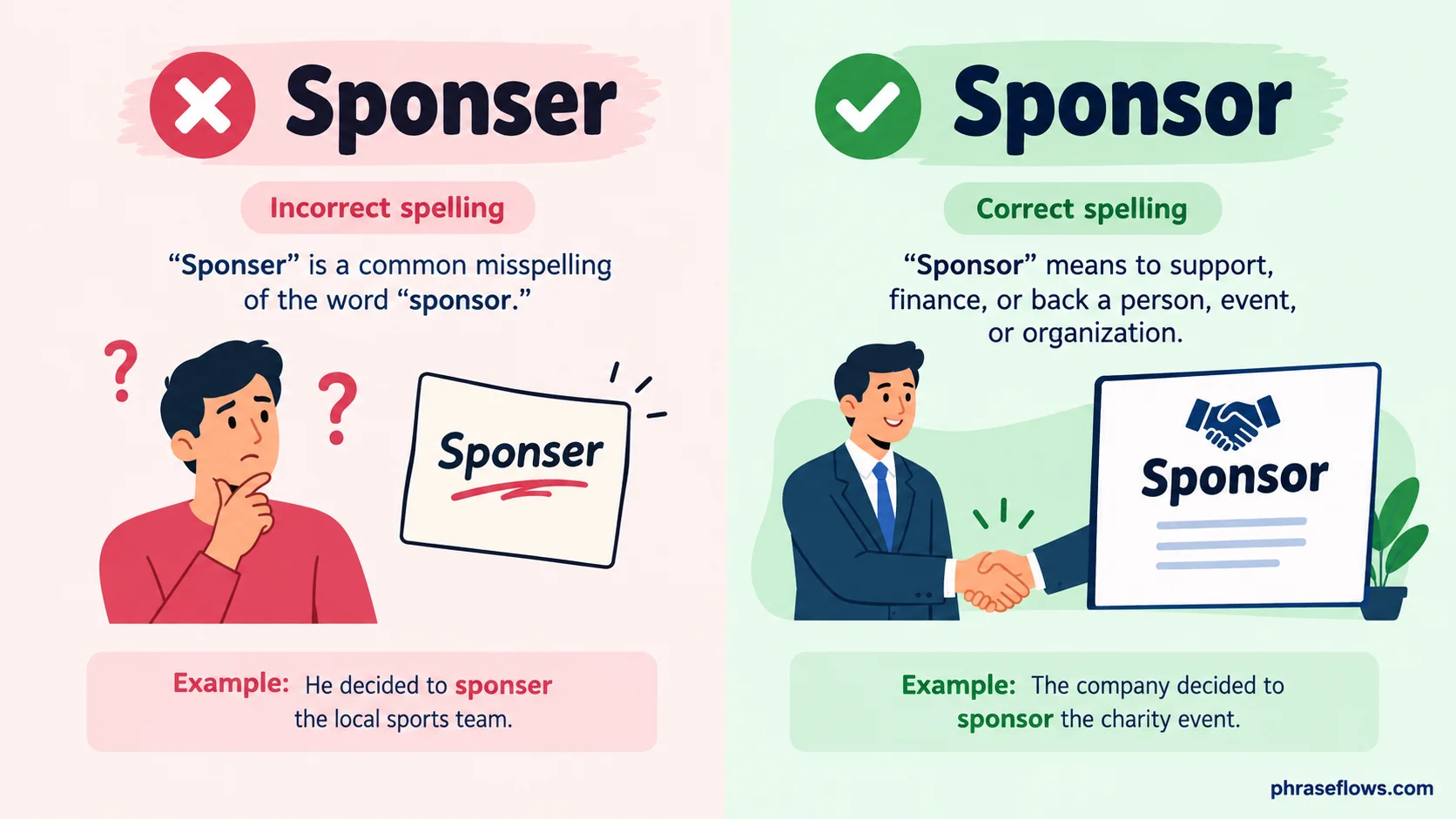 Sponser vs Sponsor