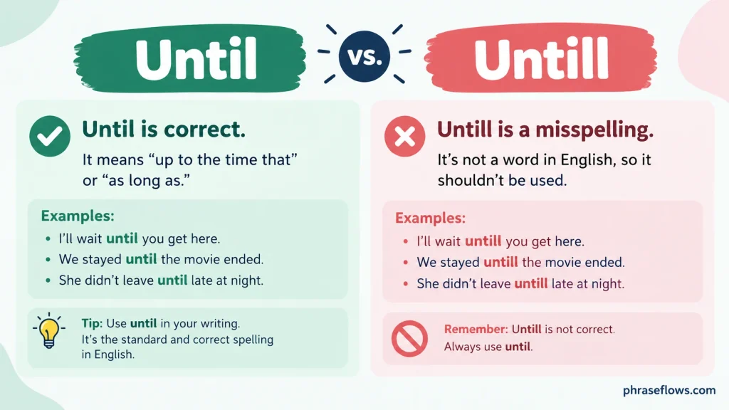 Until vs. Untill