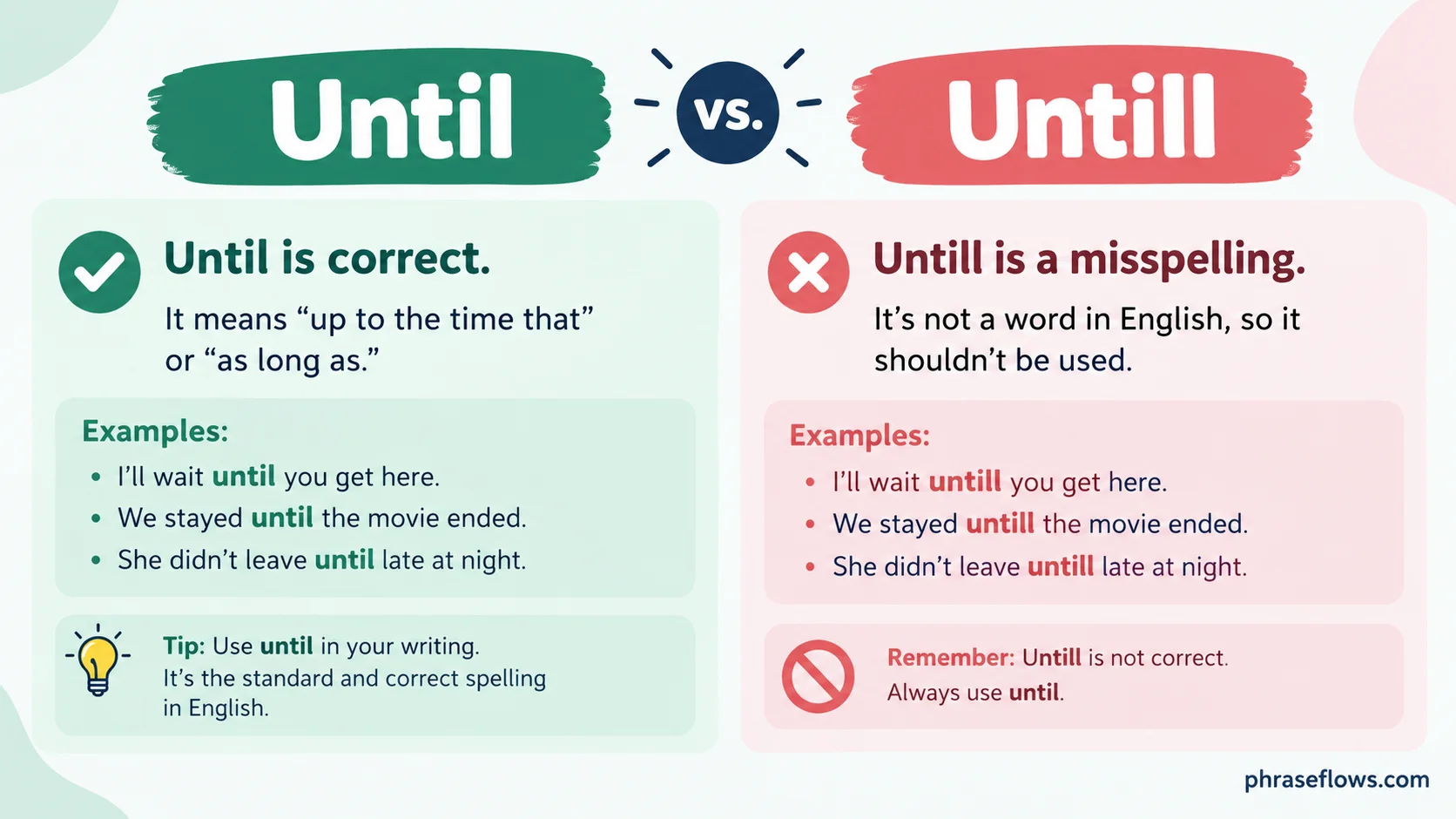 Until vs. Untill