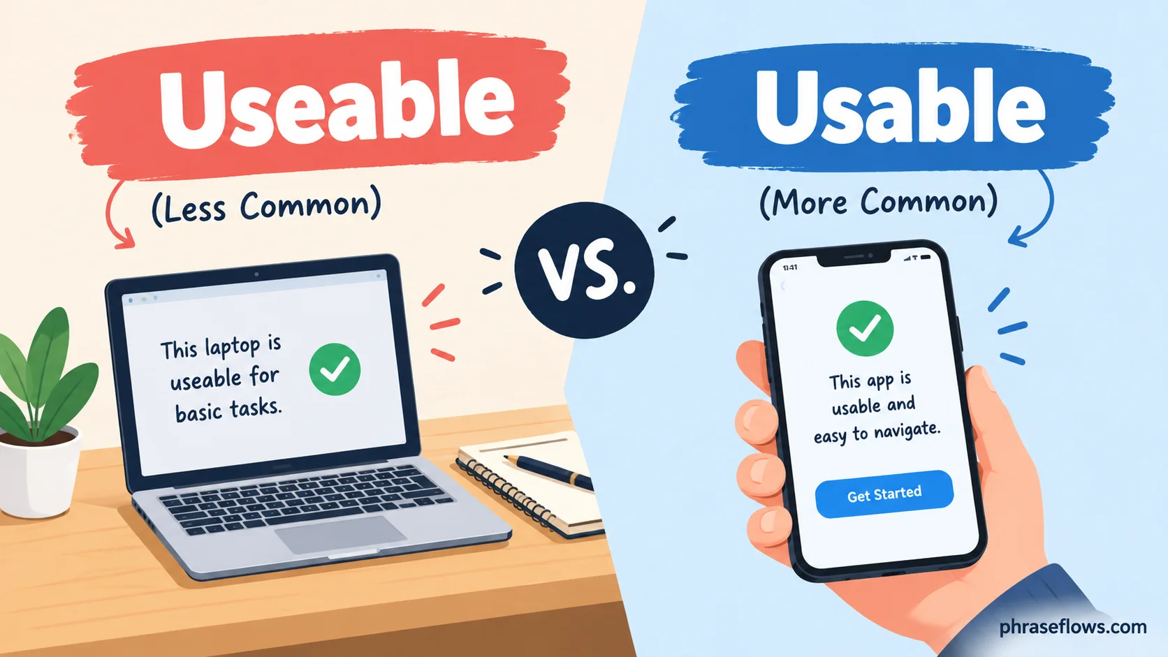 Useable vs. Usable