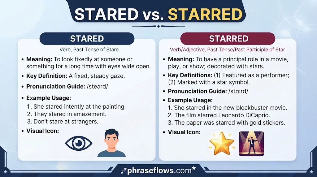Stared vs. Starred
